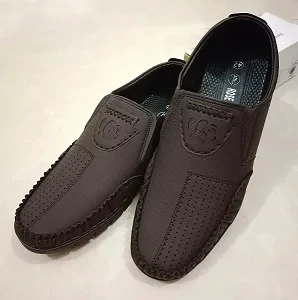 High Quality Fashionable Artificial Leather Casual Shoes for Men. (Chocolate_Popular Casual Shoes) RS003