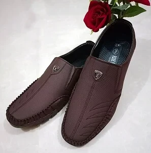New Stylish High Quality Fashionable Artificial Leather Casual Shoes for Men (Chocolate-Popular Casual Shoes) RS001