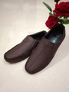 Premium Stylish Unique Design High Quality Fashionable Artificial Leather Casual Shoes for Men (Chocolate Popular Casual Shoes) RS002