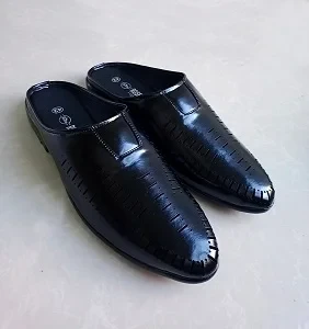 Premium Quality Fashion Tarsel Half Shoes  For Men Black & Chocolate (RS008C)